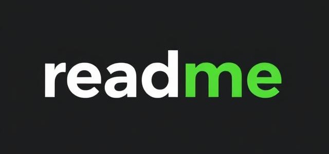 Image with the word 'README'